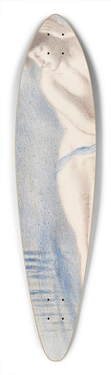 Simeon Solomon - The Sleeping Endymion 39.3 inch art pintail longboard deck