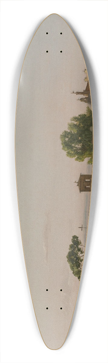 Simon Denis - View on the Quirinal Hill, Rome 39.3 inch art pintail longboard deck