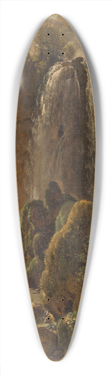 Simon Denis - Waterfall at Tivoli 39.3 inch art pintail longboard deck