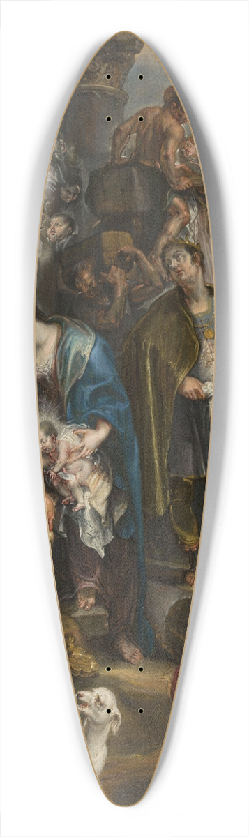Simon de Vos - Adoration of the Magi 39.3 inch art pintail longboard deck