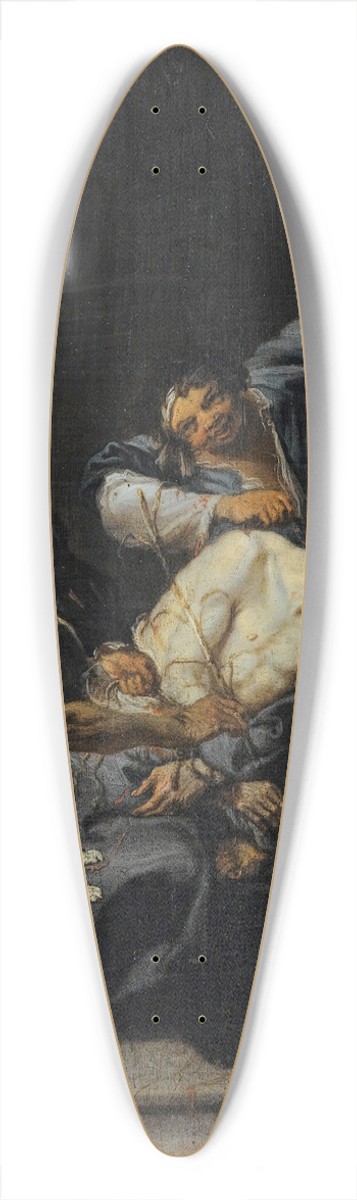 Simon de Vos - The Crowning With Thorns 39.3 inch art pintail longboard deck