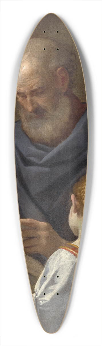 Simone Cantarini - Saint Matthew and the Angel 39.3 inch art pintail longboard deck
