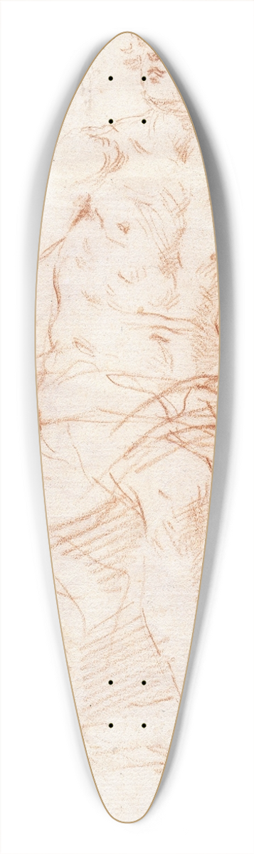 Simone Cantarini - Study for the Figure of John the Baptist 39.3 inch art pintail longboard deck