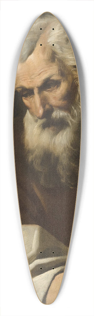 Simone Cantarini - Une figure de saint 39.3 inch art pintail longboard deck