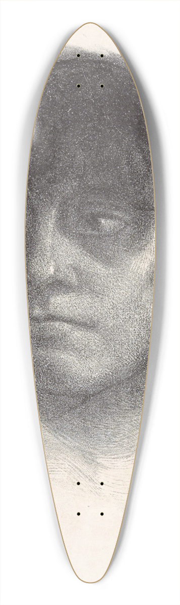 Simon Moulijn - Hoofd van een vrouw met halflang haar 39.3 inch art pintail longboard deck
