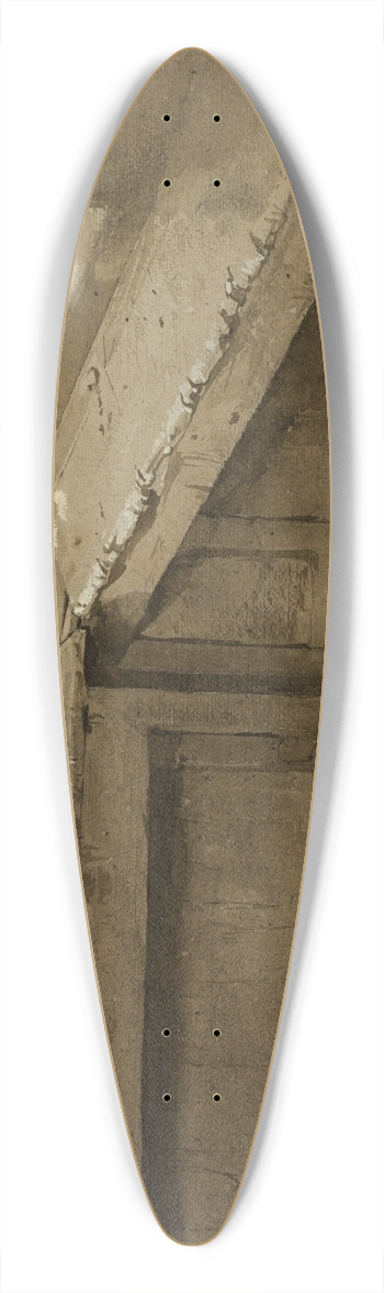 Sir David Wilkie - Background Study 39.3 inch art pintail longboard deck