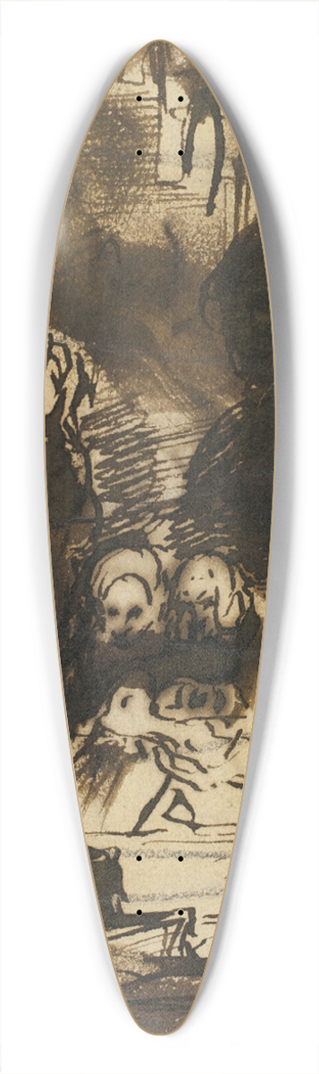 Sir David Wilkie - Finding the Scottish Regalia 39.3 inch art pintail longboard deck