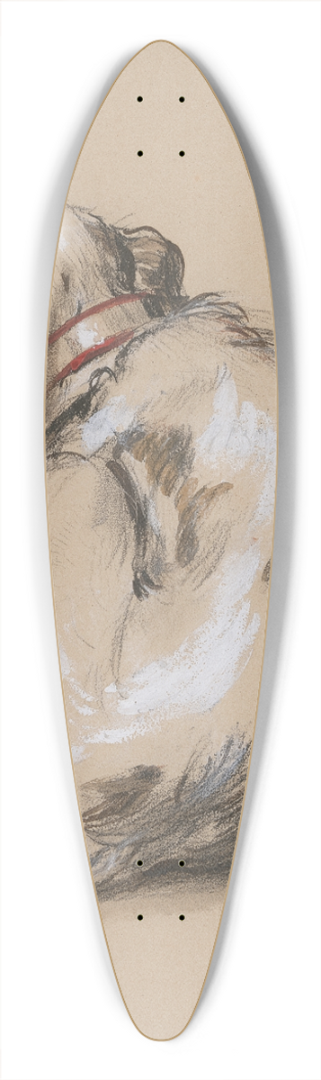 Sir David Wilkie - King Charles Spaniel 39.3 inch art pintail longboard deck