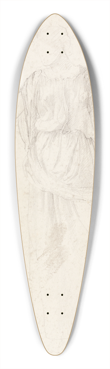 Sir Edward Coley Burne-Jones - Classical Figure 39.3 inch art pintail longboard deck