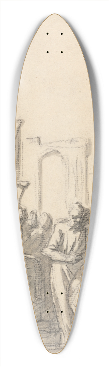 Sir James Thornhill - The Blinding of Elymas 39.3 inch art pintail longboard deck