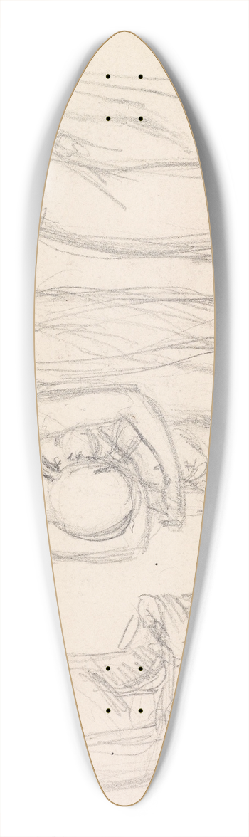 Sir John Everett Millais - Tennysons Dora  Figure Studies 39.3 inch art pintail longboard deck