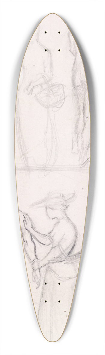 Sir John Everett Millais - Tennysons Edward Gray 39.3 inch art pintail longboard deck