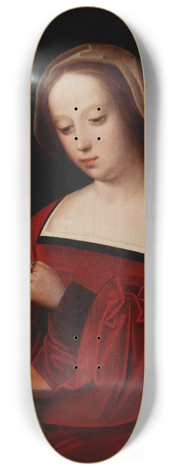 After Adriaen Isenbrant - Saint Mary Magdalene Reading a Book 8.25 inch art skate deck