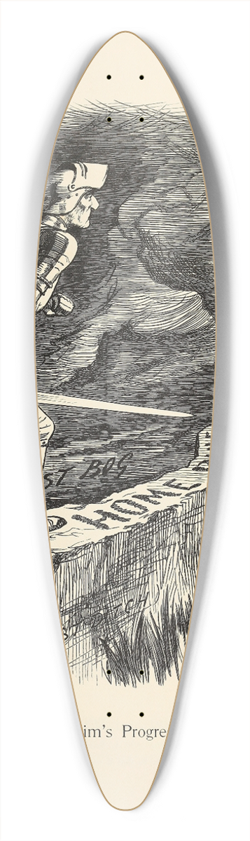 Sir John Tenniel - A Pilgrims Progress 39.3 inch art pintail longboard deck