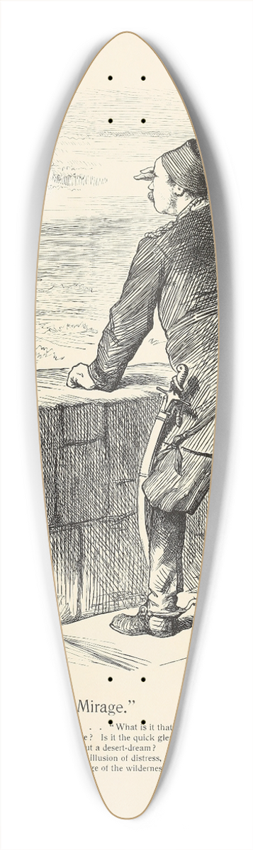 Sir John Tenniel - Mirage 39.3 inch art pintail longboard deck