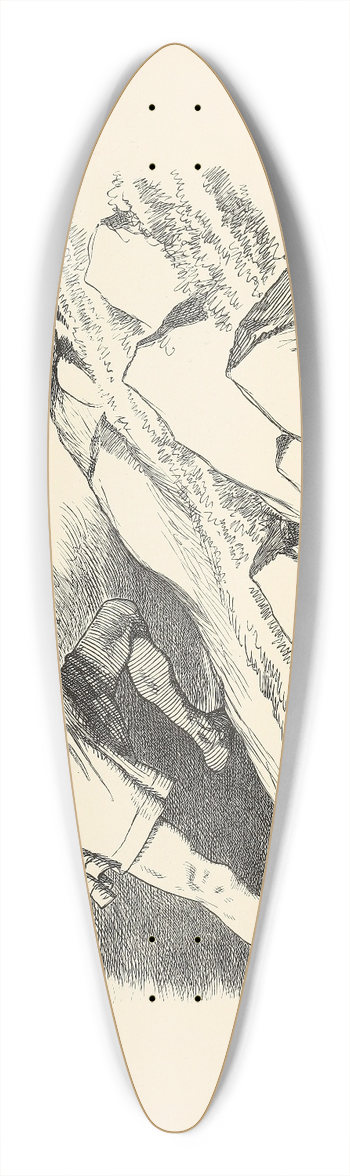 Sir John Tenniel - Salisbury Sisyphus 39.3 inch art pintail longboard deck