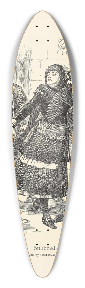Sir John Tenniel - Snubbed 39.3 inch art pintail longboard deck