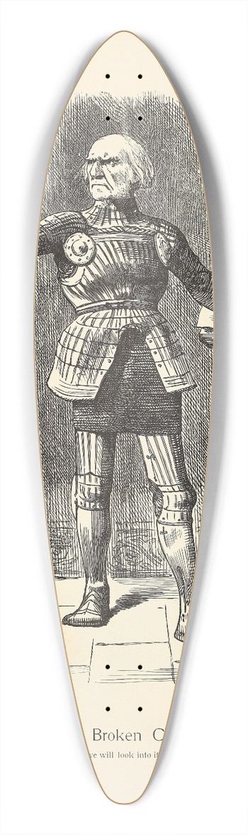 Sir John Tenniel - The Broken Covenant 39.3 inch art pintail longboard deck