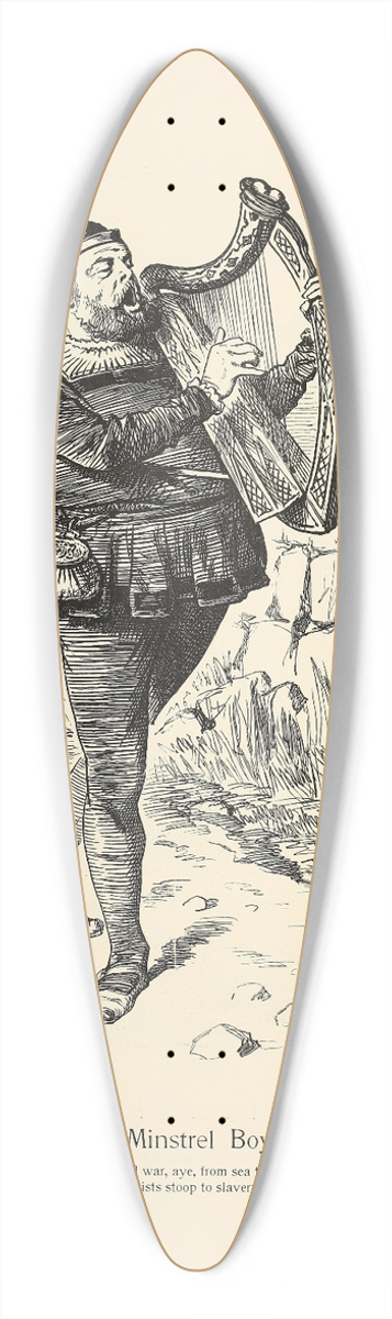 Sir John Tenniel - The Minstrel Boy 39.3 inch art pintail longboard deck