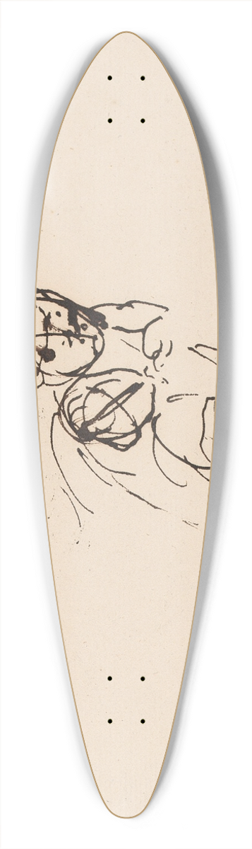 Sir Joshua Reynolds - Figure Sketch 39.3 inch art pintail longboard deck