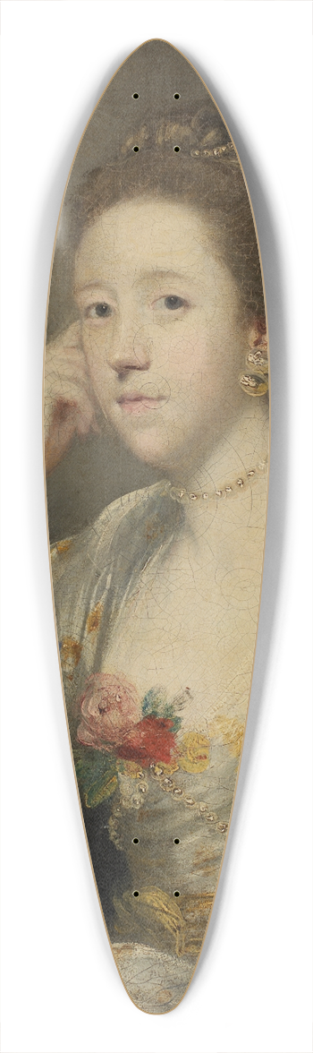 Sir Joshua Reynolds - Portrait of a Lady in White 39.3 inch art pintail longboard deck