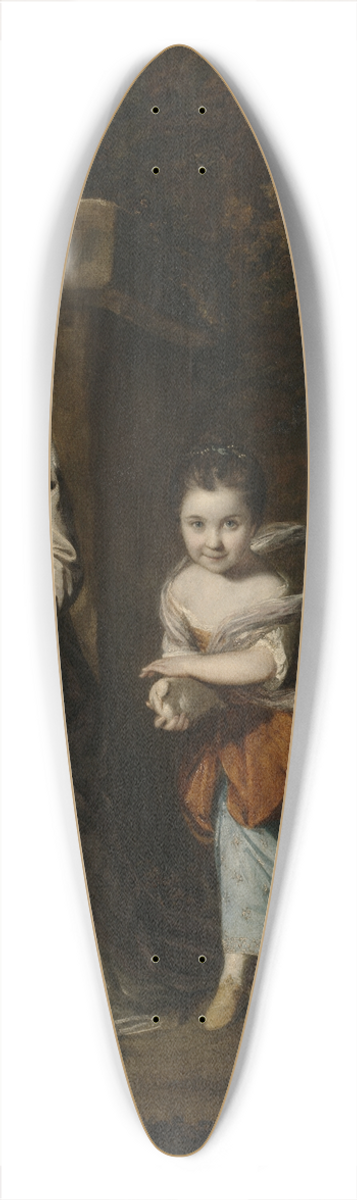 Sir Joshua Reynolds - Portrait of the Ladies Amabel and Mary Jemima Yorke 39.3 inch art pintail longboard deck