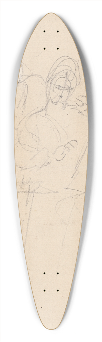 Sir Joshua Reynolds - Two Figures 39.3 inch art pintail longboard deck