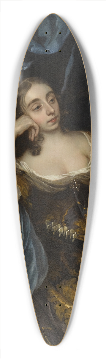 Sir Peter Lely - Portrait of Elizabeth Capel, Countess of Carnarvon, with a guitar 39.3 inch art pintail longboard deck