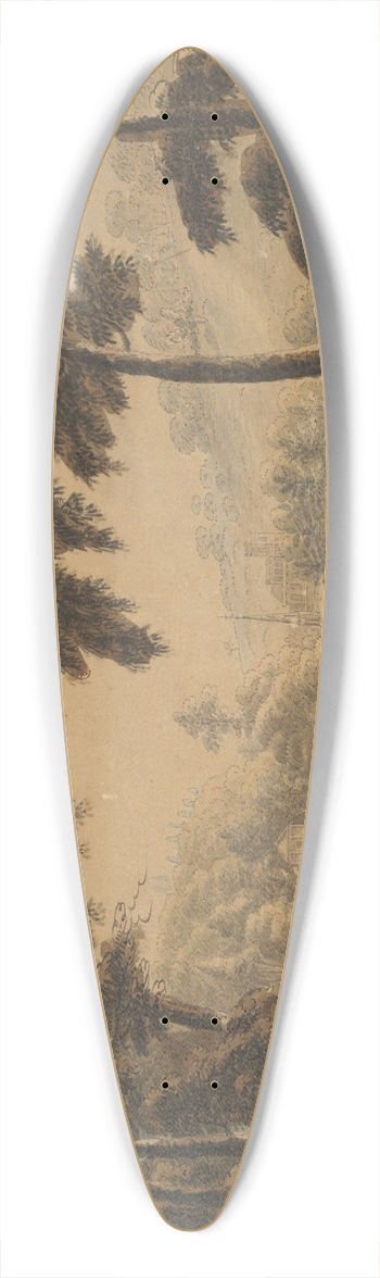 Sir Richard Hoare - View of Stourhead 39.3 inch art pintail longboard deck