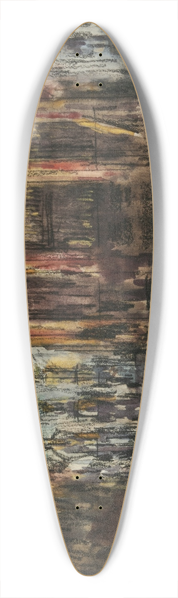 Sir William Eden - Church Interior 39.3 inch art pintail longboard deck