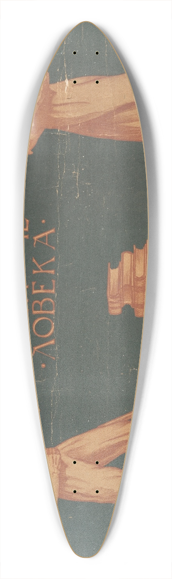 S. Ivanov, - Reading is Obligatory to Man 39.3 inch art pintail longboard deck