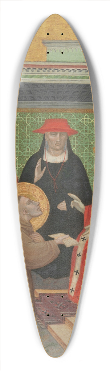 Spinello Aretino - Saint Francis before the Pope (The Approva of the Franciscan Rule) 39.3 inch art pintail longboard deck