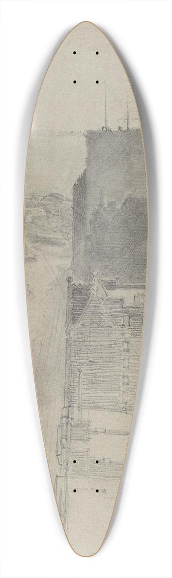 Stanford White - The Battery, New York 39.3 inch art pintail longboard deck