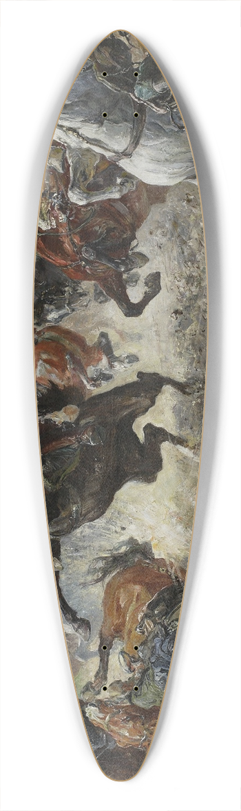 Stanisaw Batowski-Kaczor - Grenade exploding 39.3 inch art pintail longboard deck