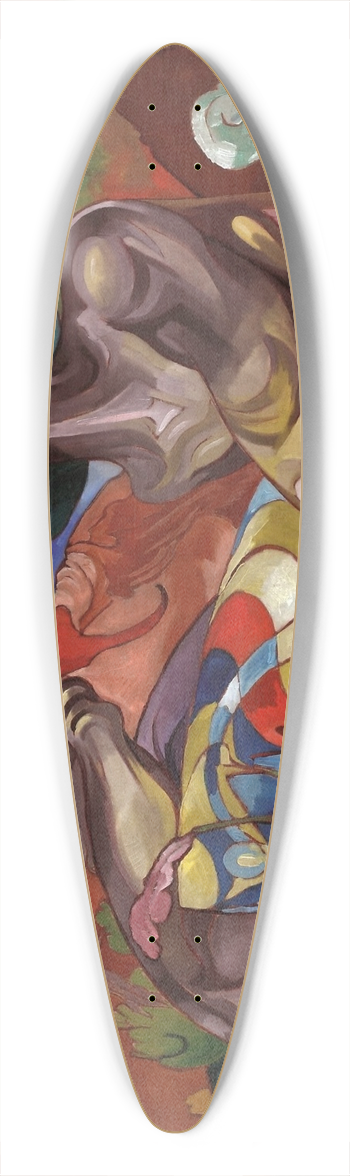 Stanisaw Ignacy Witkiewicz - Visiting a Maharaja 39.3 inch art pintail longboard deck