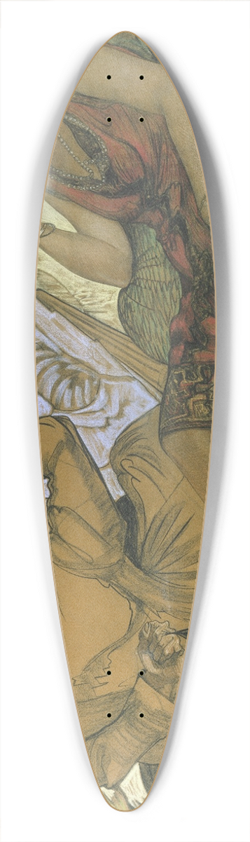 Stanisaw Ignacy Witkiewicz - Womans duplicity  Self-portrait with a portrait of Maryla Grossmanowa 39.3 inch art pintail longboard deck