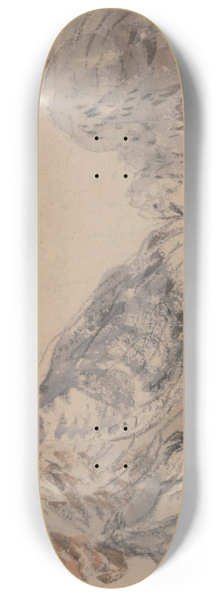 David Cox - Study of Turkeys 8.25 inch art skate deck