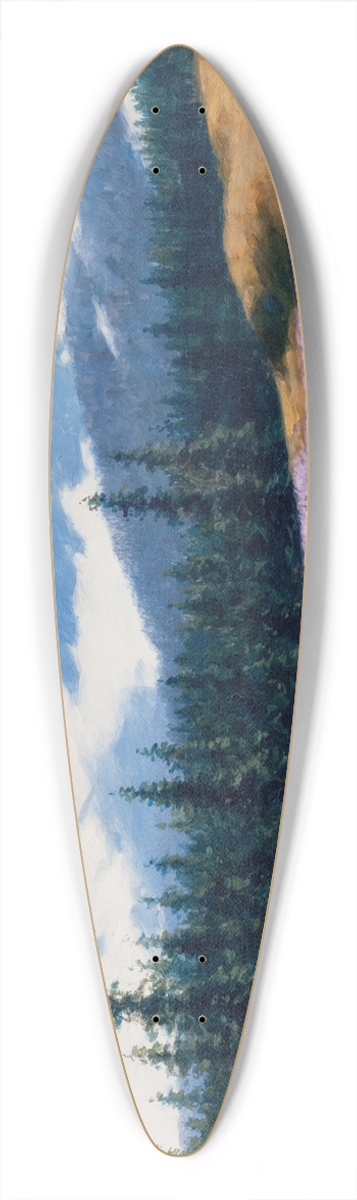 Stanisaw Witkiewicz - Crocuses with Snowy Mountains Behind 39.3 inch art pintail longboard deck