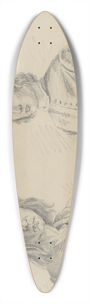 Stanisaw Wyspiaski - Copies of Engravings Depicting a Portrait of Baccio Bandinelli by Andrea del Sarto and a Self-Portrait of Masaccio 39.3 inch art pintail longboard deck