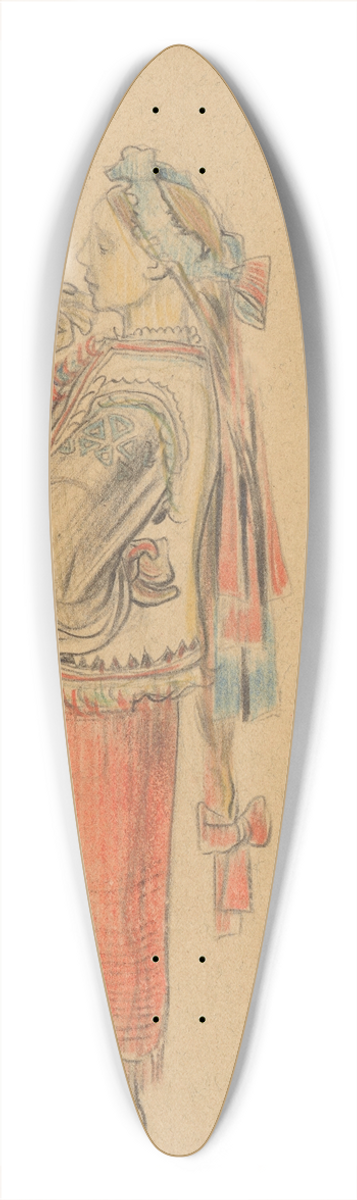 Stanisaw Wyspiaski - Dziewuszka. Projekt kostiumu do dramatu Bolesaw miay (Akt drugi) 39.3 inch art pintail longboard deck
