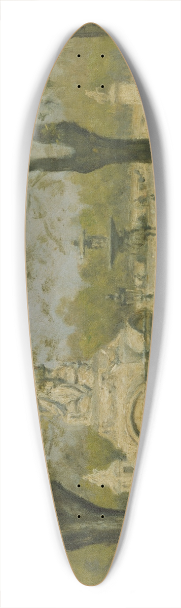 Stanislas Lpine - La place de la Concorde, vue de la terrasse des Tuileries 39.3 inch art pintail longboard deck