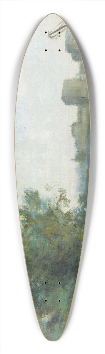 Stanislas Lpine - La Seine au pont de Neuilly 39.3 inch art pintail longboard deck