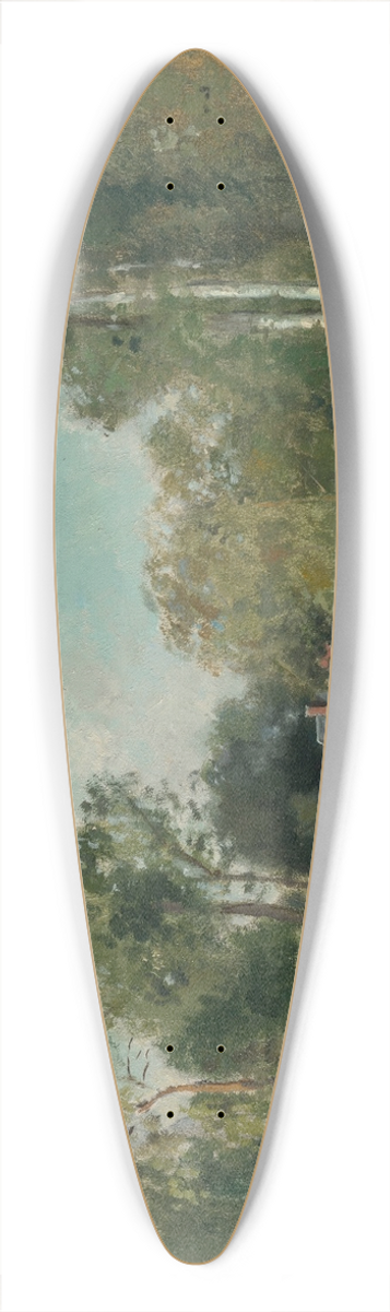 Stanislas Lpine - Paysage bois 39.3 inch art pintail longboard deck