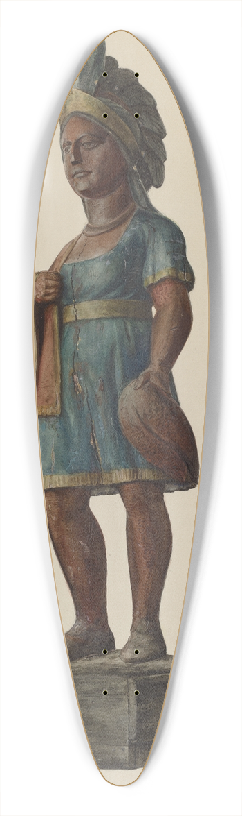 Stanley Mazur - Cigar Store Indian 39.3 inch art pintail longboard deck