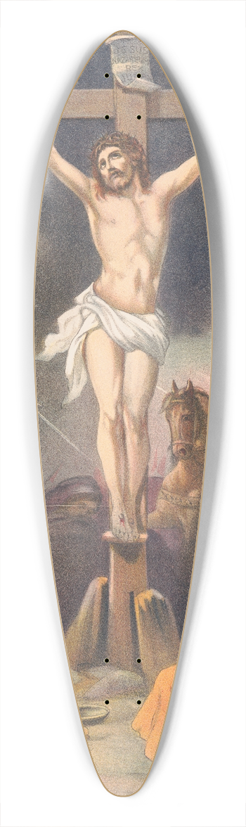 Stecher Litho. Co - The crucifixion 39.3 inch art pintail longboard deck