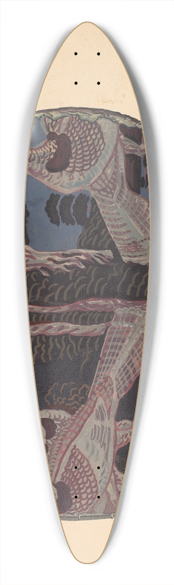 Stewart Wheeler - Bandbox Cover 39.3 inch art pintail longboard deck