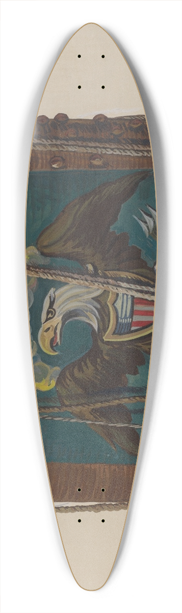 Stewart Wheeler - Drum 39.3 inch art pintail longboard deck