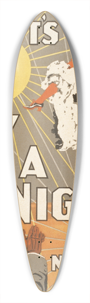 Strobridge & Co. Lith. - Hoyts A day and a night in New York 39.3 inch art pintail longboard deck