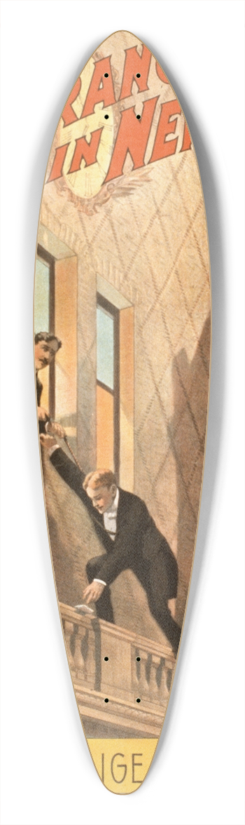 Strobridge & Co. Lith. - Hoyts A stranger in New York 39.3 inch art pintail longboard deck