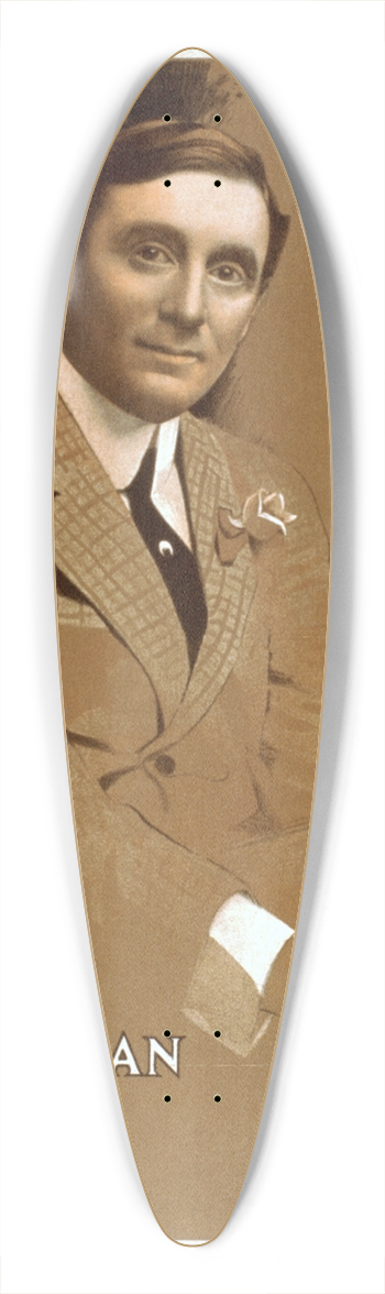 Strobridge & Co. Lith. - Max Figman 39.3 inch art pintail longboard deck